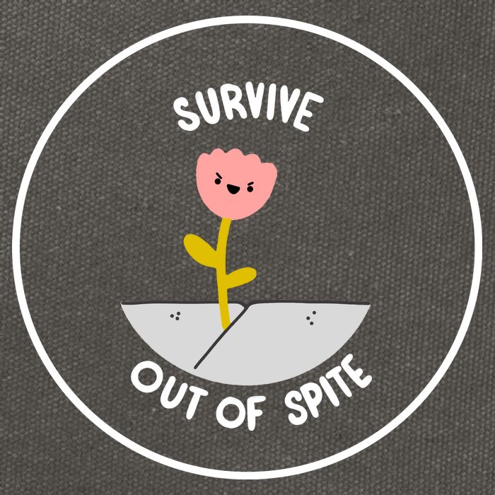 Survive Out Of Spite Cotton Canvas Backpack