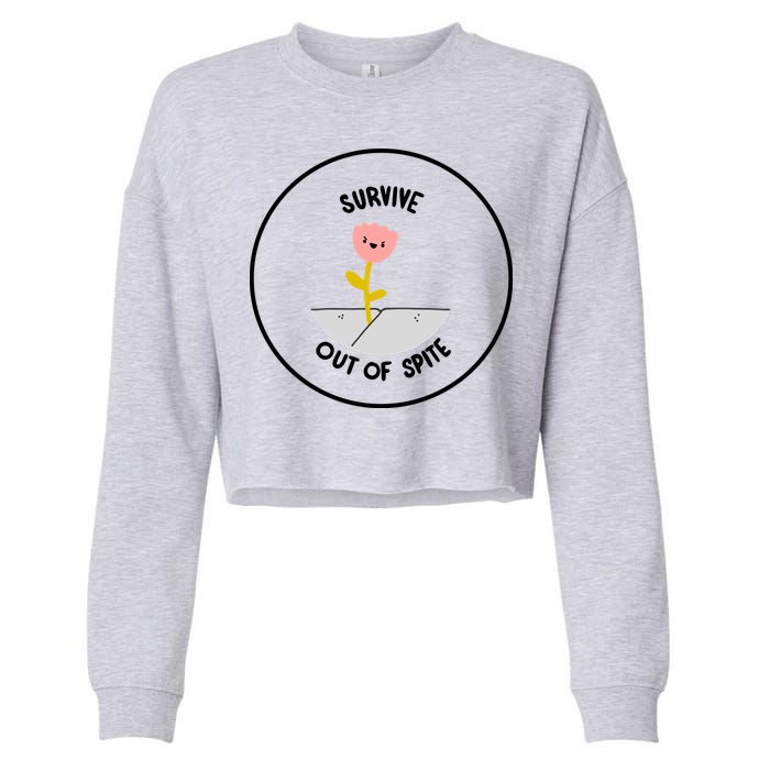 Survive Out Of Spite Cropped Pullover Crew