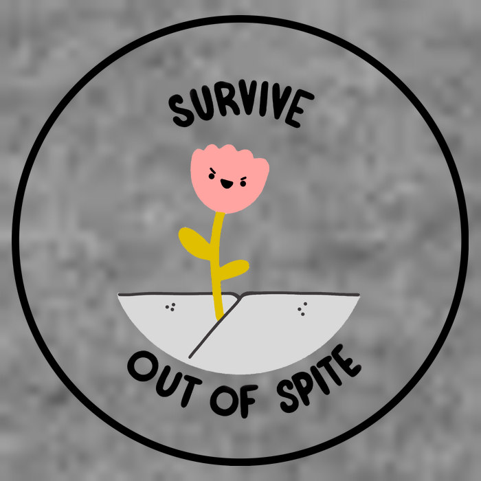Survive Out Of Spite Short Acrylic Beanie