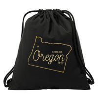 State Of Oregon Est 1859 Drawstring Bag