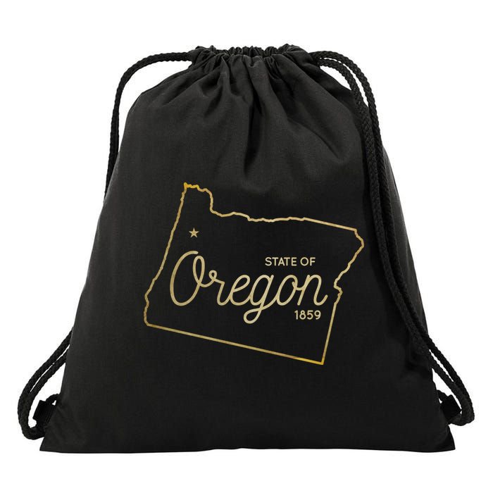 State Of Oregon Est 1859 Drawstring Bag