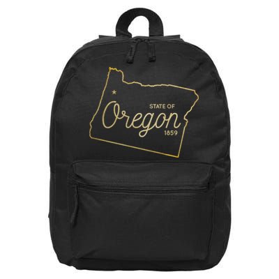 State Of Oregon Est 1859 16 in Basic Backpack