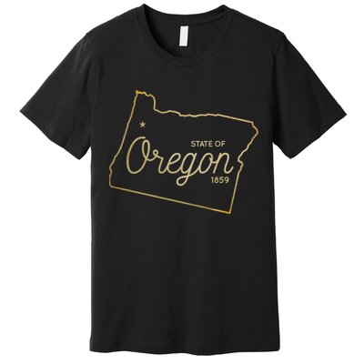 State Of Oregon Est 1859 Premium T-Shirt