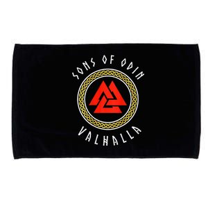 Sons Of Odin Valhalla Viking Valknut Microfiber Hand Towel