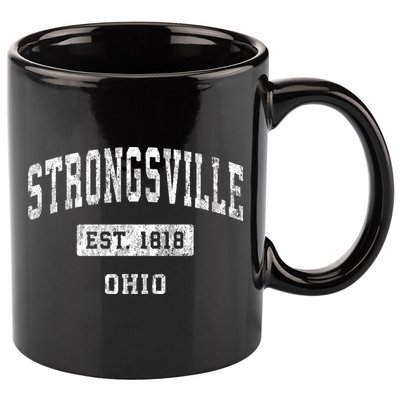 Strongsville Ohio Oh Vintage Established Sports Design 11oz C Handle Ceramic Mug
