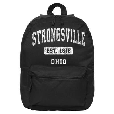 Strongsville Ohio Oh Vintage Established Sports Design 16 in Basic Backpack