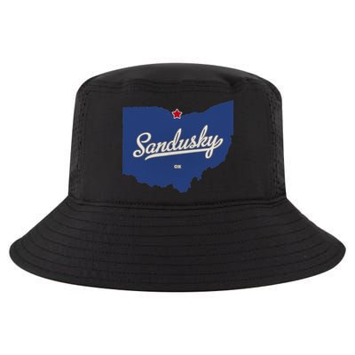 Sandusky Ohio OH Map Cool Comfort Performance Bucket Hat
