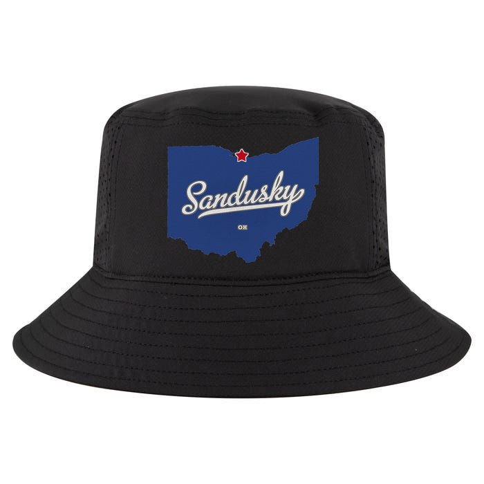 Sandusky Ohio OH Map Cool Comfort Performance Bucket Hat