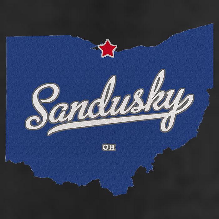Sandusky Ohio OH Map Cool Comfort Performance Bucket Hat