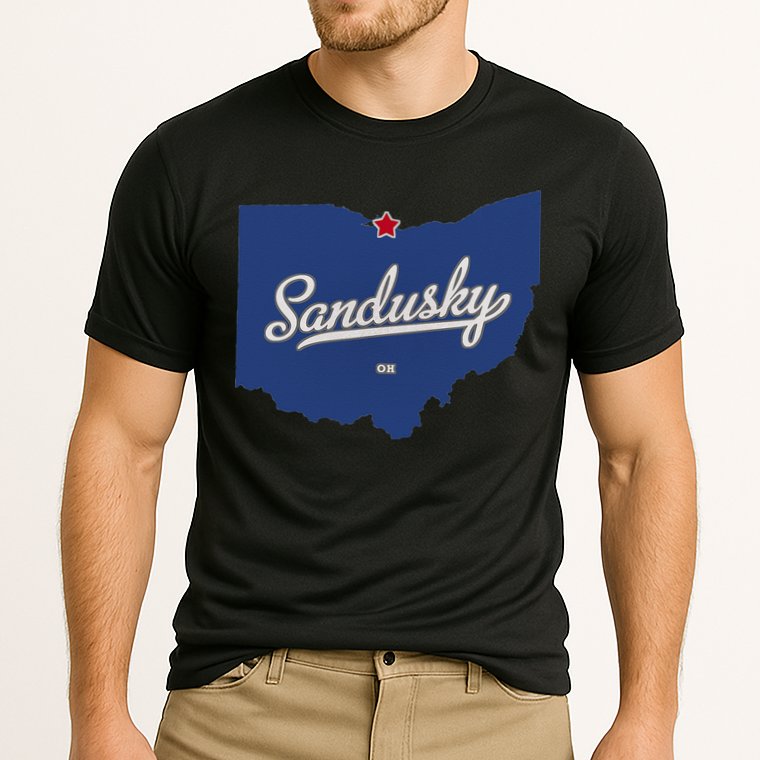 Sandusky Ohio OH Map Performance Shirt