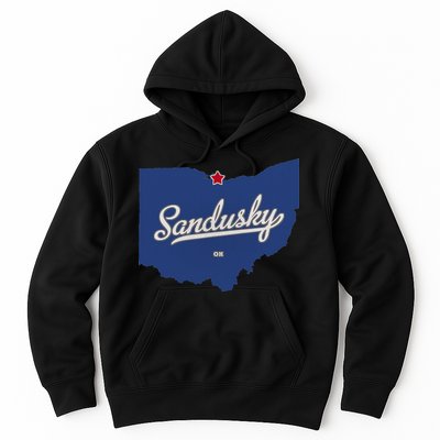Sandusky Ohio OH Map Hoodie