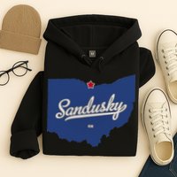 Sandusky Ohio OH Map Hoodie