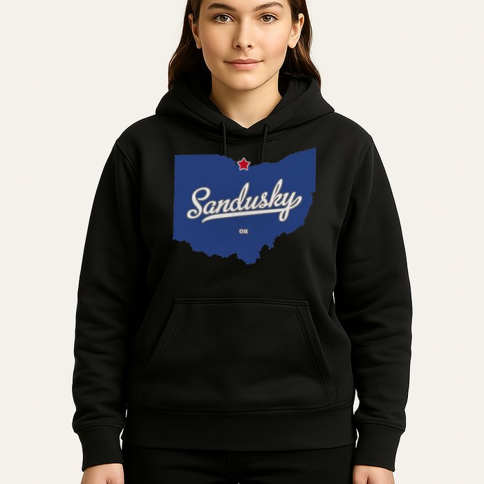 Sandusky Ohio OH Map Hoodie