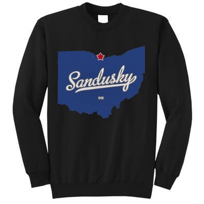 Sandusky Ohio OH Map Sweatshirt