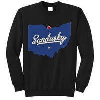 Sandusky Ohio OH Map Sweatshirt