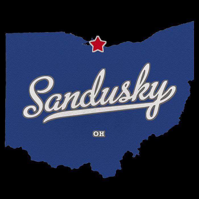 Sandusky Ohio OH Map Sweatshirt