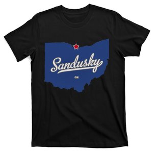 Sandusky Ohio OH Map T-Shirt