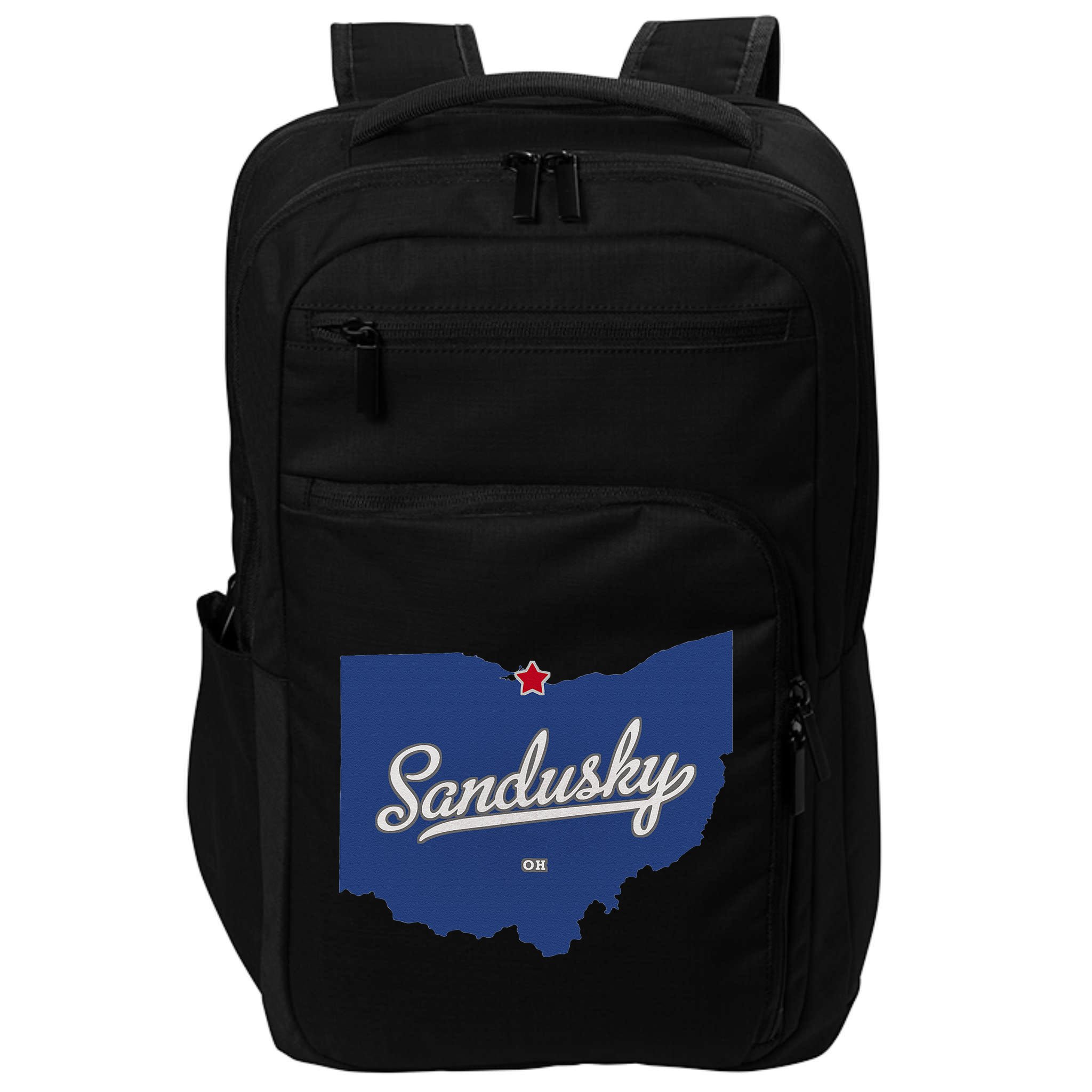 Sandusky Ohio OH Map Impact Tech Backpack