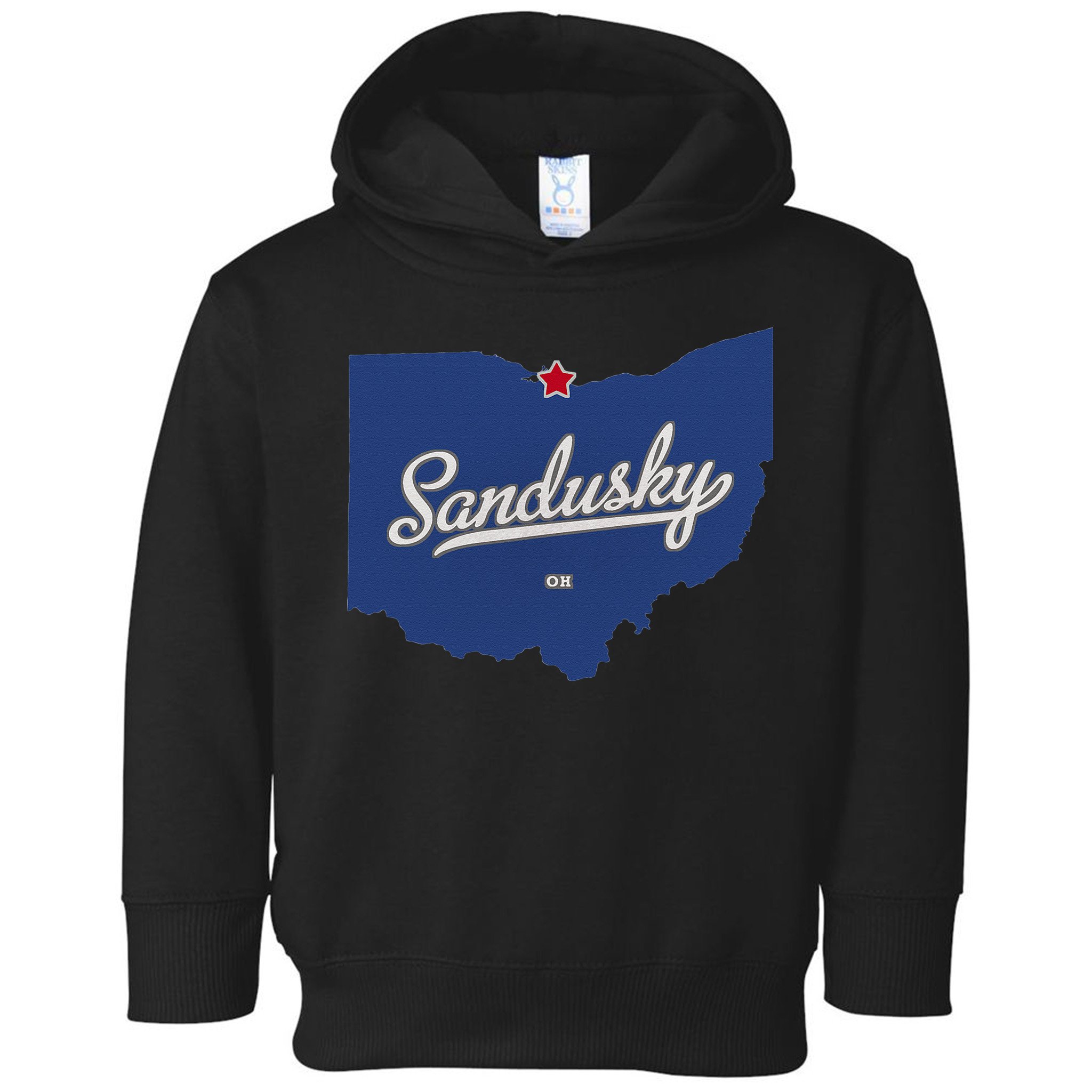 Sandusky Ohio OH Map Toddler Hoodie