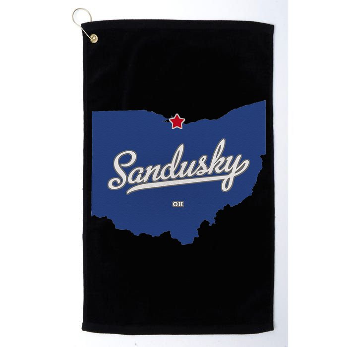 Sandusky Ohio OH Map Golf Towel