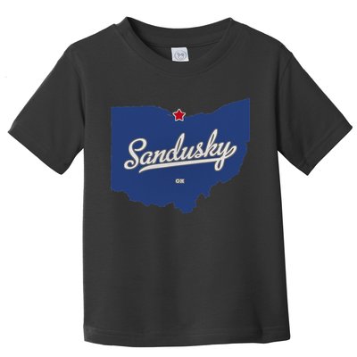 Sandusky Ohio OH Map Toddler T-Shirt