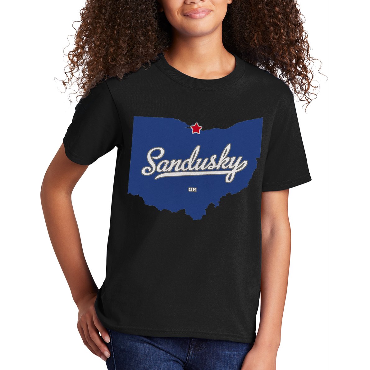 Sandusky Ohio OH Map Kids T-Shirt