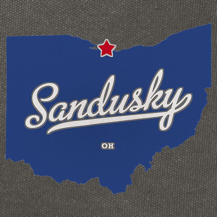 Sandusky Ohio OH Map Cotton Canvas Backpack