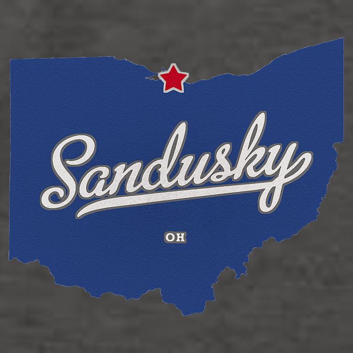 Sandusky Ohio OH Map Vector Backpack