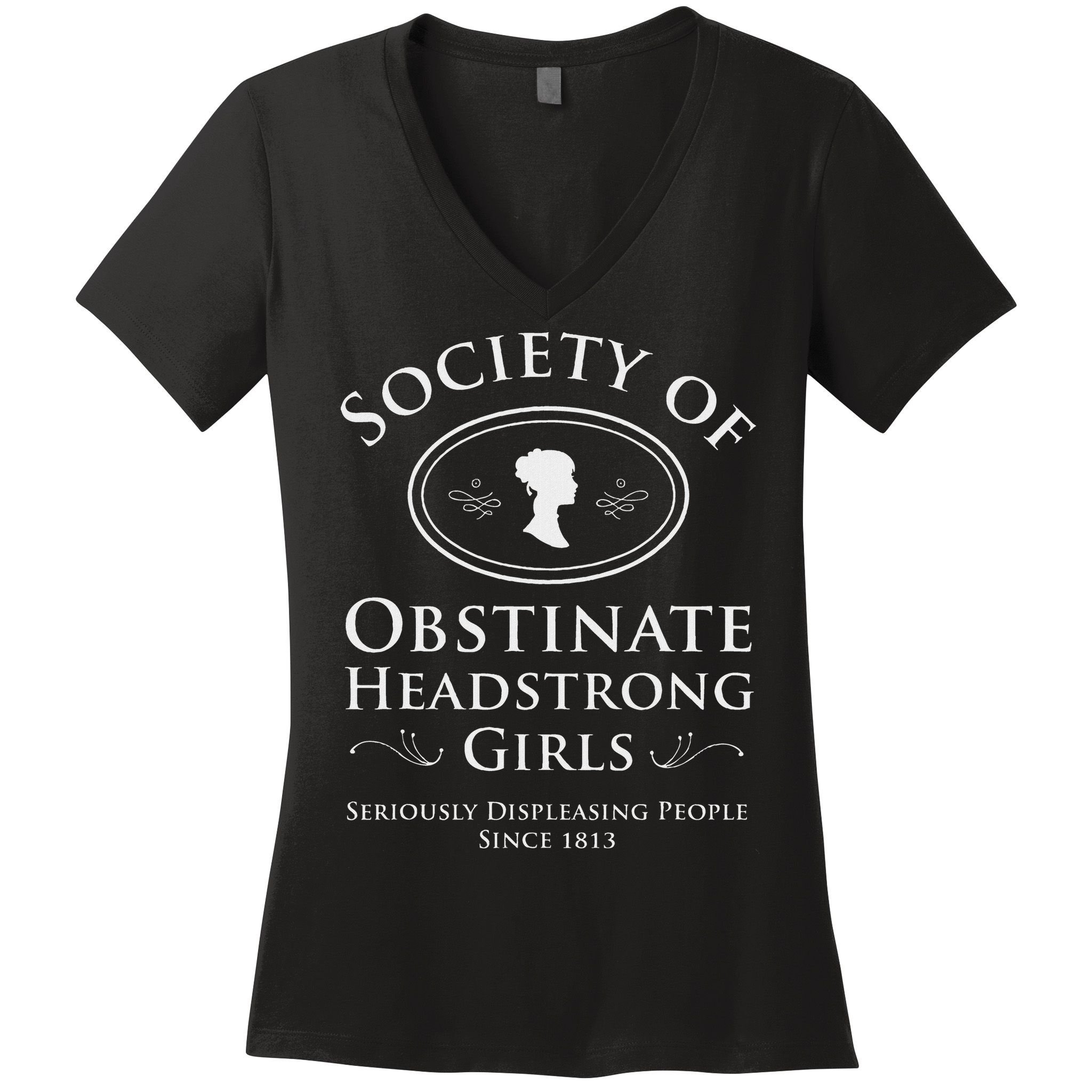 Society Of Obstinate Headstrong Pride And Prejudice Women's V-Neck T-Shirt