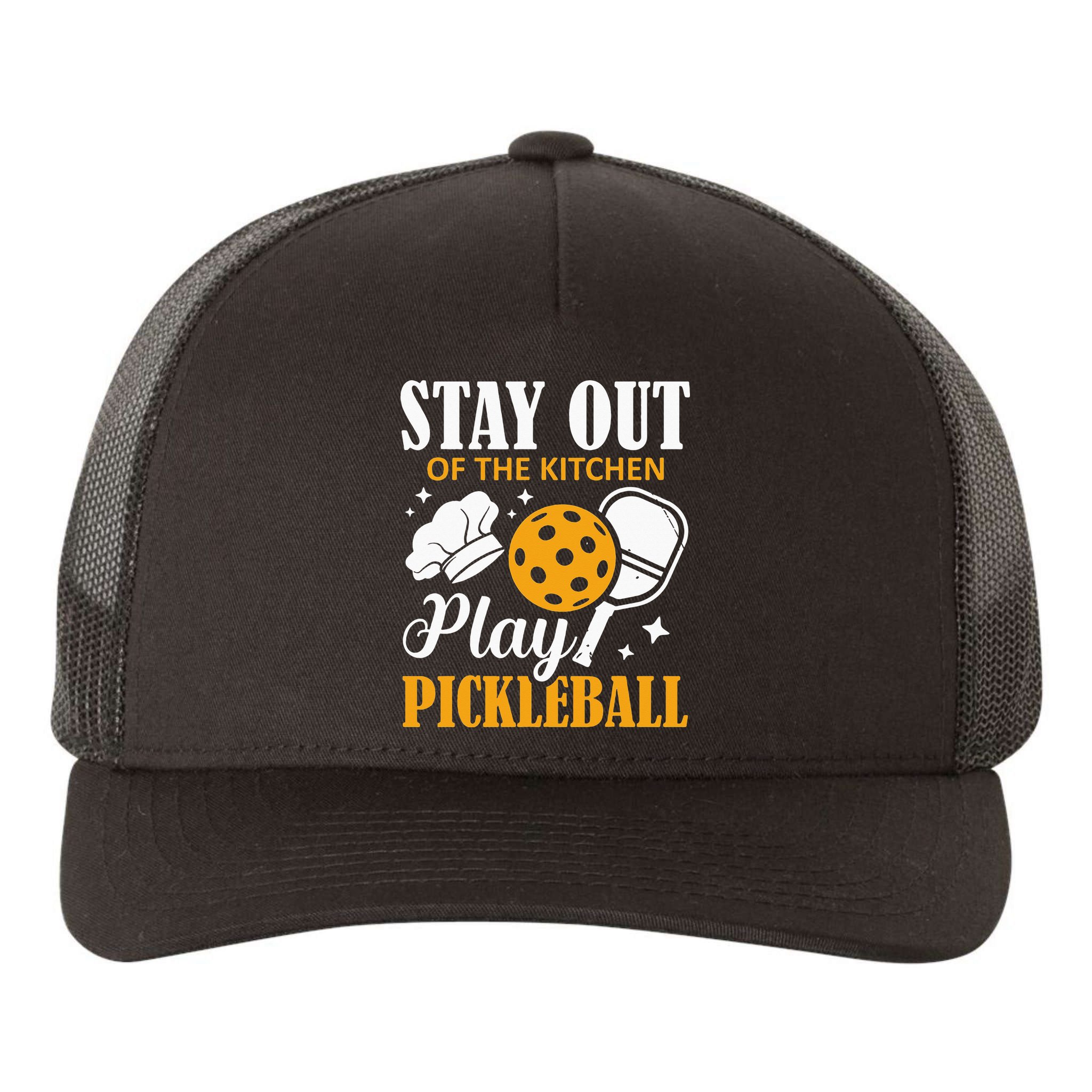 Stay Out Of The Kitchen Play Pickleball Sports Yupoong Adult 5-Panel Trucker Hat