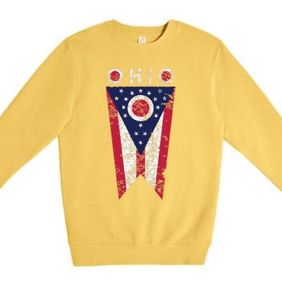 State Of Ohio Burgee Flag The Buckeye State Premium Crewneck Sweatshirt