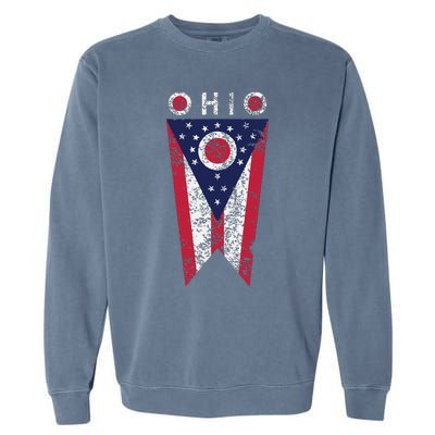 State Of Ohio Burgee Flag The Buckeye State Garment-Dyed Sweatshirt