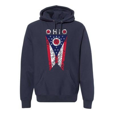 State Of Ohio Burgee Flag The Buckeye State Premium Hoodie