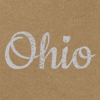 State Of Ohio Pride Script Text Distressed Design Gifts Cotton Canvas Backpack