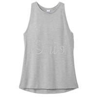 State Of Ohio Pride Script Text Distressed Design Gifts Ladies PosiCharge Tri-Blend Wicking Tank