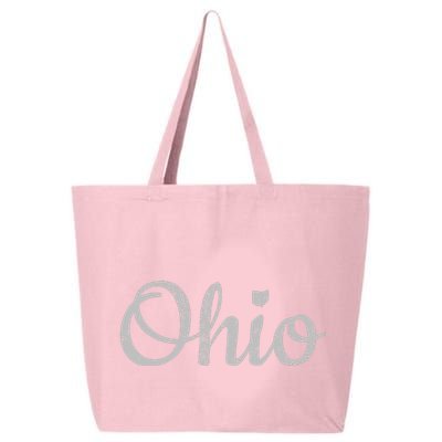 State Of Ohio Pride Script Text Distressed Design Gifts 25L Jumbo Tote