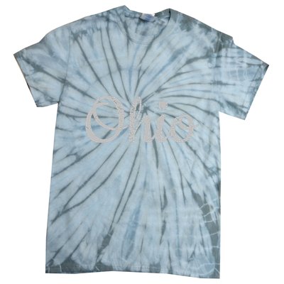 State Of Ohio Pride Script Text Distressed Design Gifts Tie-Dye T-Shirt
