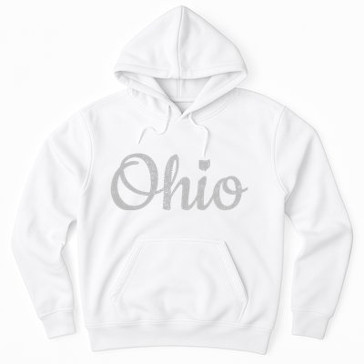 State Of Ohio Pride Script Text Distressed Design Gifts Hoodie
