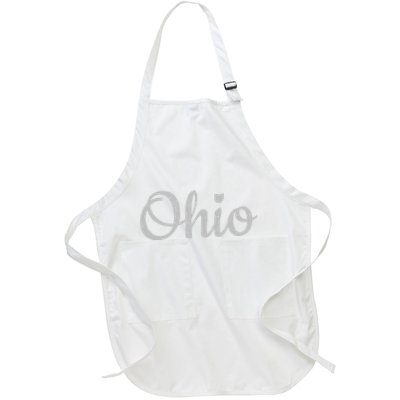 State Of Ohio Pride Script Text Distressed Design Gifts Apron