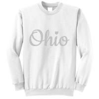 State Of Ohio Pride Script Text Distressed Design Gifts Sweatshirt