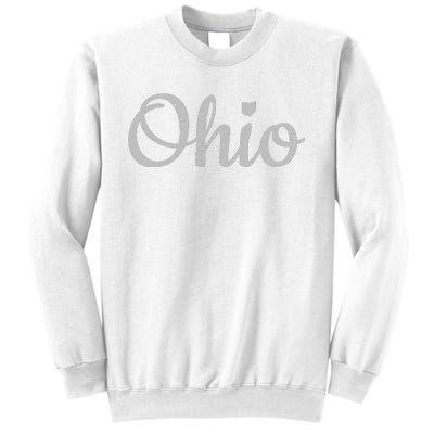 State Of Ohio Pride Script Text Distressed Design Gifts Sweatshirt