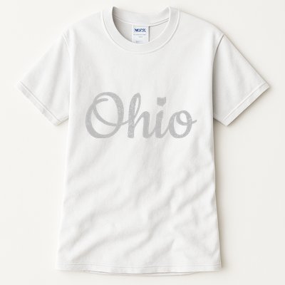 State Of Ohio Pride Script Text Distressed Design Gifts Tall T-Shirt