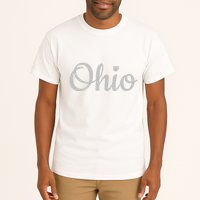 State Of Ohio Pride Script Text Distressed Design Gifts Tall T-Shirt