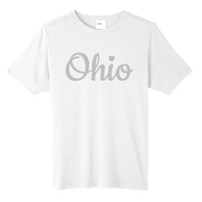 State Of Ohio Pride Script Text Distressed Design Gifts Tall Fusion ChromaSoft Performance T-Shirt