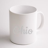State Of Ohio Pride Script Text Distressed Design Gifts Mug