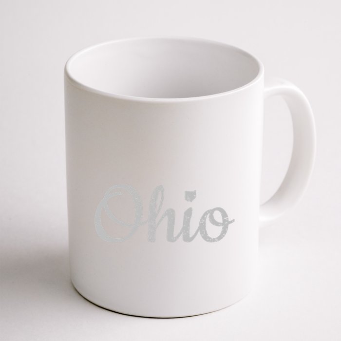 State Of Ohio Pride Script Text Distressed Design Gifts Mug