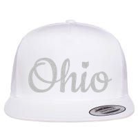 State Of Ohio Pride Script Text Distressed Design Gifts Flatbill Hat