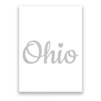 State Of Ohio Pride Script Text Distressed Design Gifts Poster