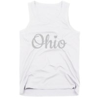 State Of Ohio Pride Script Text Distressed Design Gifts Tank Top
