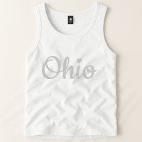 State Of Ohio Pride Script Text Distressed Design Gifts Tank Top